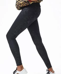 Terez Best Sellers Black Tonal Foil Haze UpLift Leggings