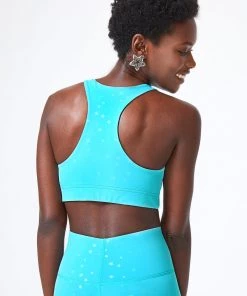 Terez Aqua Blue Mini Star Sports Bra