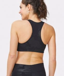 Terez Black Tonal Camo Foil UpLift Sports Bra