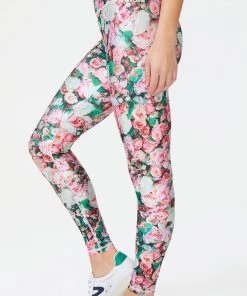 Terez Pink Floral Bouquet Hi-Shine Leggings Spring Collection