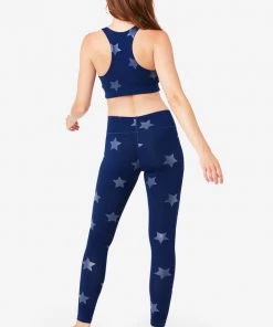 Terez Navy Tonal Star Foil UpLift Leggings