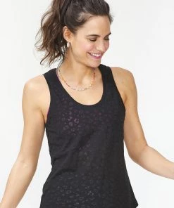 Terez Bras & Tops Black Burnout Cheetah Tank 8 Terez Bras & Tops Black Burnout Cheetah Tank