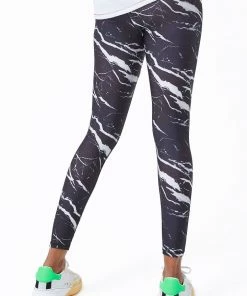 Terez Onyx Black Marble Hi-Shine Leggings