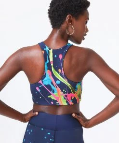 Terez Midnight Blue Splatter DuoKnit Sports Bra