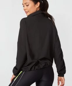 Terez Black Neon Streak RipStop Windbreaker Tennis 8 Terez Black Neon Streak RipStop Windbreaker Tennis