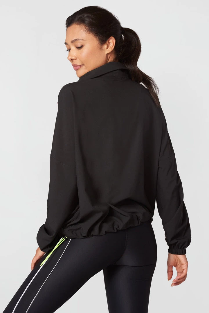 Terez Black Neon Streak RipStop Windbreaker Tennis 3 Terez Black Neon Streak RipStop Windbreaker Tennis