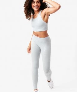 Terez Dove Gray Snakeskin Foil UpLift Sports Bra