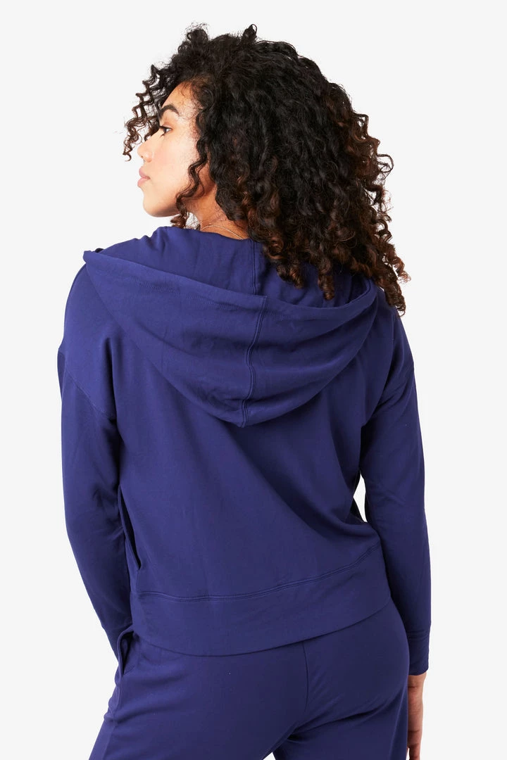 Terez Deep Blue CozyCozy Full Zip Hoodie 10 Terez Deep Blue CozyCozy Full Zip Hoodie