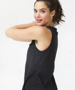 Terez Bras & Tops Black Burnout Star Tank