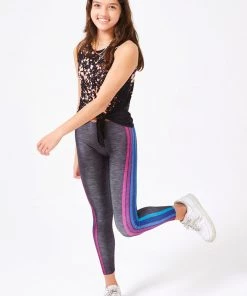 Terez X THEME Girls Black Tie Front Tank