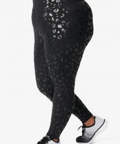 Terez Best Sellers Black Cheetah Foil UpLift Leggings