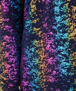 Terez Girls Navy Rainbow Haze Foil Baseball Tee