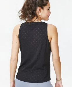 Terez Bras & Tops Black Burnout Star Tank