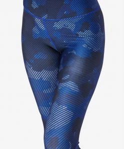 Terez Navy Camo Stripe Hi-Shine Capris