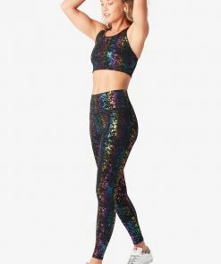 Terez Black Rainbow Foil Haze UpLift Leggings Best Sellers