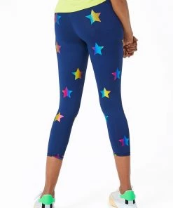 Terez Navy Rainbow Star Foil UpLift Capris