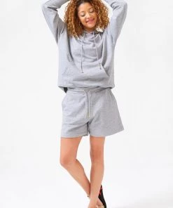 Terez Heathered Gray Sweatshort Bottoms