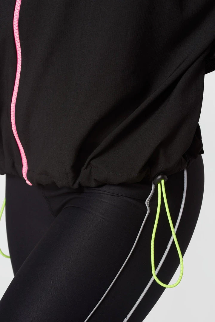 Terez Black Neon Streak RipStop Windbreaker Tennis 4 Terez Black Neon Streak RipStop Windbreaker Tennis