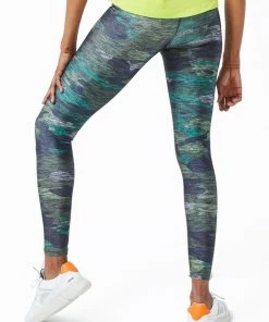 Terez Green Heathered Camo Hi-Shine Leggings 7 Terez Green Heathered Camo Hi-Shine Leggings