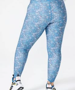 Terez Blue Glitter Hi-Shine Leggings 16 Terez Blue Glitter Hi-Shine Leggings