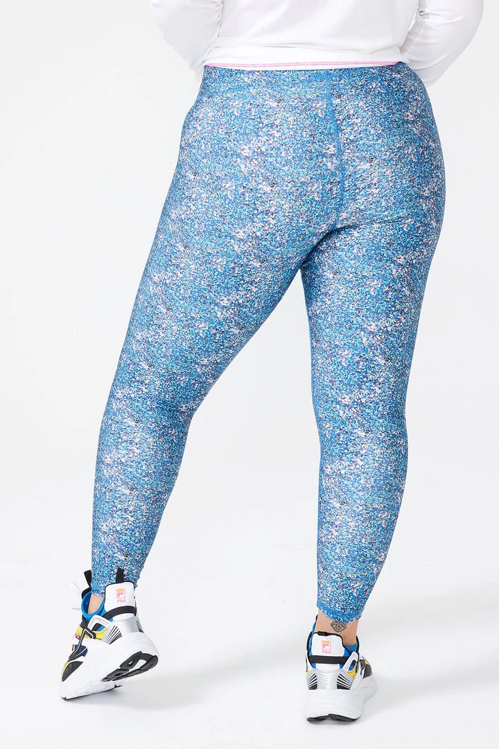 Terez Blue Glitter Hi-Shine Leggings 5 Terez Blue Glitter Hi-Shine Leggings