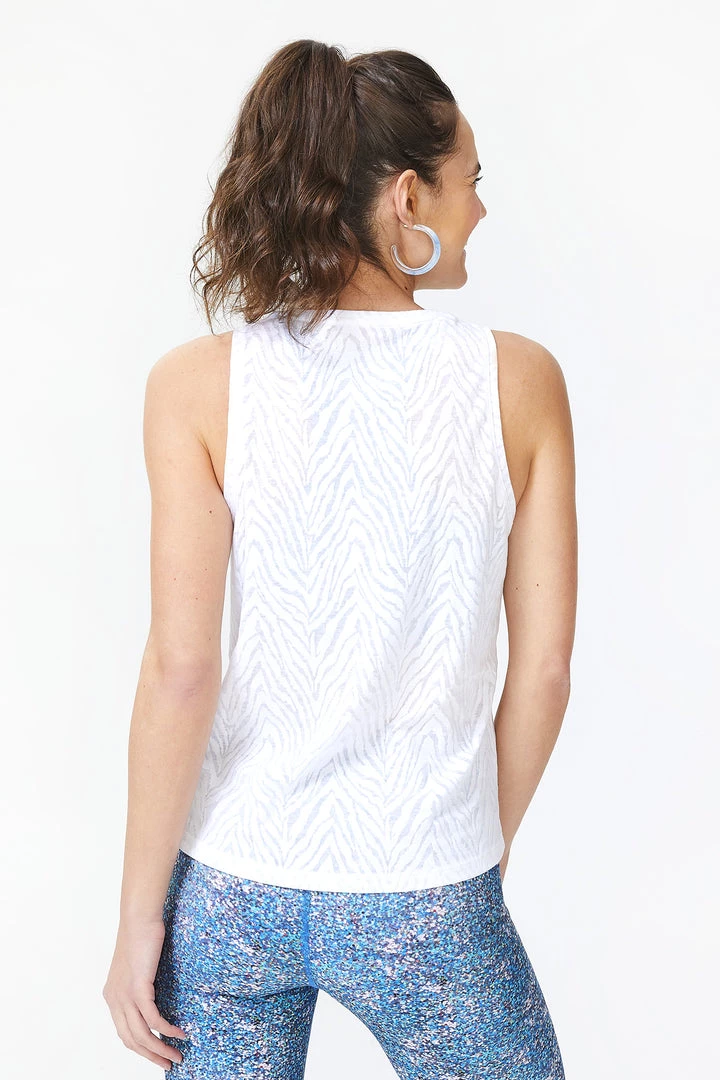 Terez White Burnout Zebra Tank 4 Terez White Burnout Zebra Tank