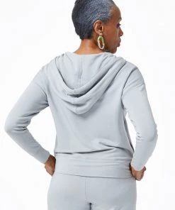 Terez Dove Gray CozyCozy Full Zip Hoodie