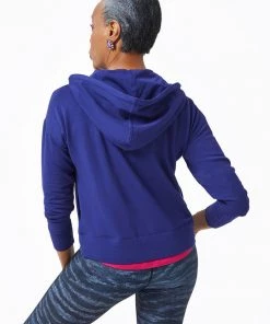 Terez Deep Blue CozyCozy Full Zip Hoodie 13 Terez Deep Blue CozyCozy Full Zip Hoodie