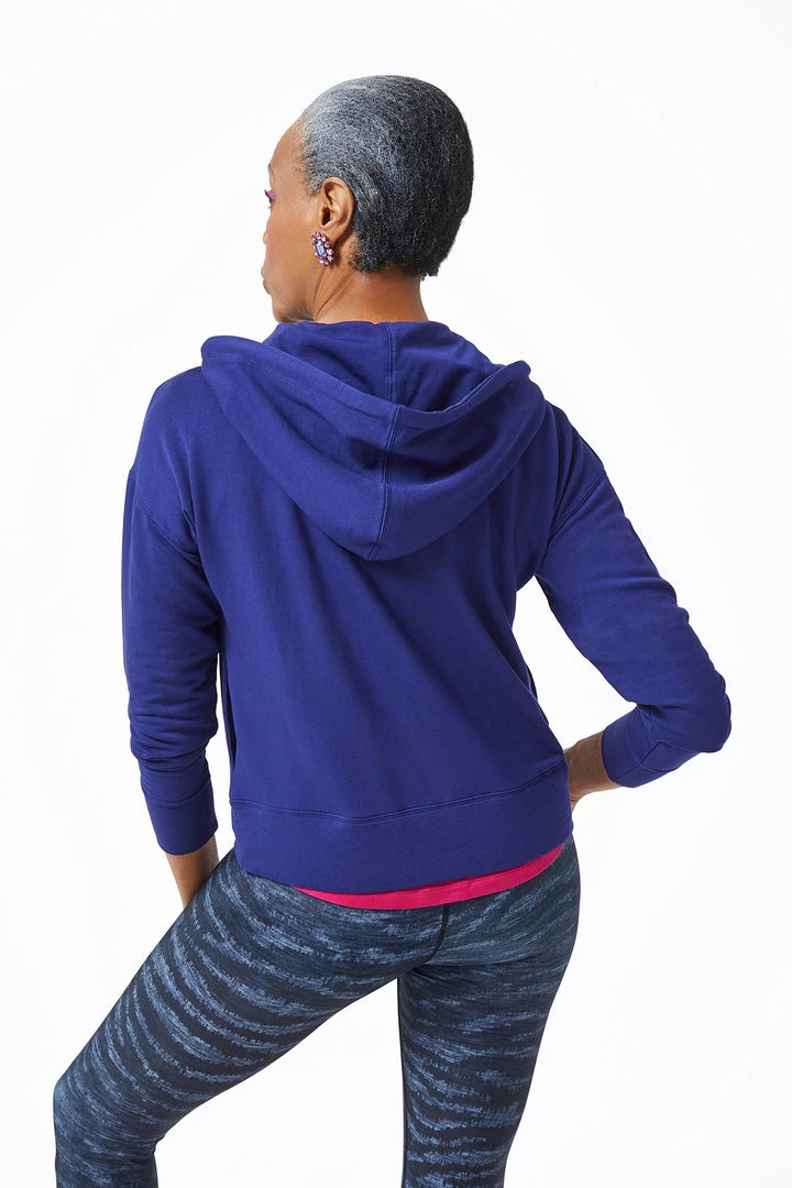 Terez Deep Blue CozyCozy Full Zip Hoodie 3 Terez Deep Blue CozyCozy Full Zip Hoodie