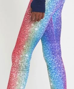 Terez Girls Rainbow Glitter Leggings