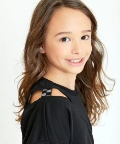 Terez Girls Shimmer Trim Checkmate Sweatshirt