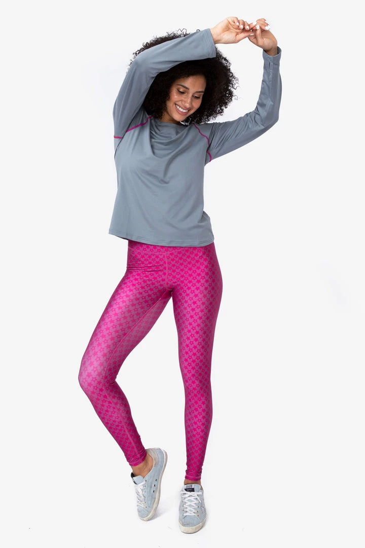 Terez Charcoal WorkIt Long Sleeve Tee Bras & Tops 4 Terez Charcoal WorkIt Long Sleeve Tee Bras & Tops