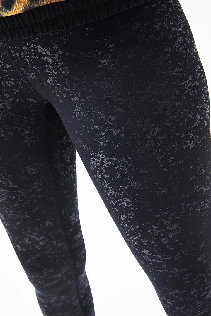 Terez Best Sellers Black Tonal Foil Haze UpLift Leggings 4 Terez Best Sellers Black Tonal Foil Haze UpLift Leggings