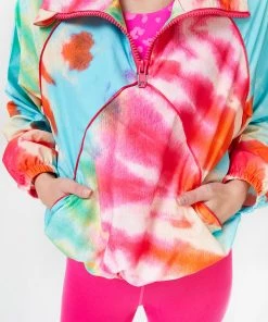 Terez Bras & Tops Totally Tie Dye RipStop Windbreaker 9 Terez Bras & Tops Totally Tie Dye RipStop Windbreaker