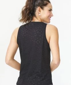 Terez Bras & Tops Black Burnout Cheetah Tank 10 Terez Bras & Tops Black Burnout Cheetah Tank