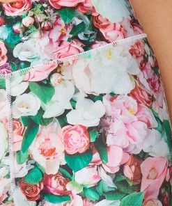 Terez Pink Floral Bouquet Hi-Shine Leggings Spring Collection
