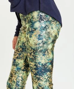 Terez Girls Canopy Gold Haze Foil Balayage Leggings 9 Terez Girls Canopy Gold Haze Foil Balayage Leggings