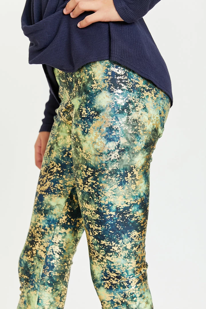 Terez Girls Canopy Gold Haze Foil Balayage Leggings 5 Terez Girls Canopy Gold Haze Foil Balayage Leggings