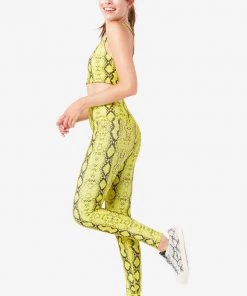Terez Lime Python DuoKnit Leggings