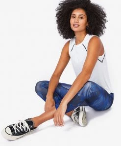 Terez Navy Camo Stripe Hi-Shine Capris