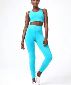 Terez Aqua Blue Mini Star Sports Bra