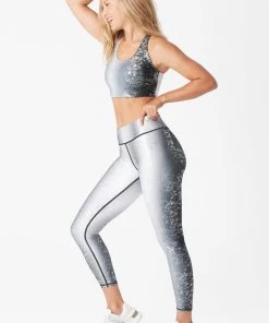 Terez Silver Haze Foil Balayage Hi-Shine Leggings 12 Terez Silver Haze Foil Balayage Hi-Shine Leggings