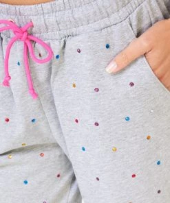 Terez Best Sellers Collegiate Gray Gems Jogger