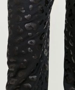 Terez Girls Black Cheetah Foil Jogger