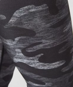 Terez Charcoal Heathered Camo Hi-Shine Leggings