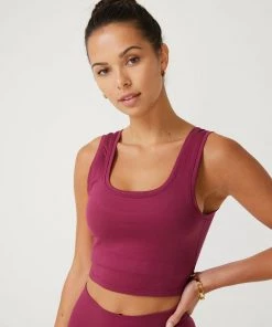 Terez TLC Shop Black Raspberry TLC Crop Top