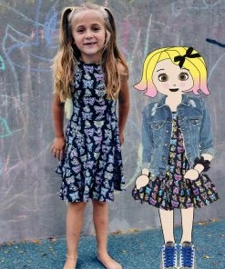 Terez Girls The Charmsters Butterflies Skater Dress