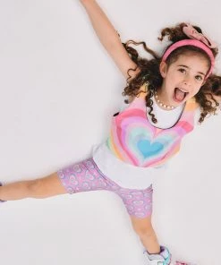 Terez Girls Psychedelic Heart Bike Shorts New Arrivals