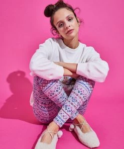 Terez TLC Shop Collegiate Gray Fair Isle TLC Leggings