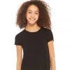 Terez Girls Black Tie Front T-Shirt